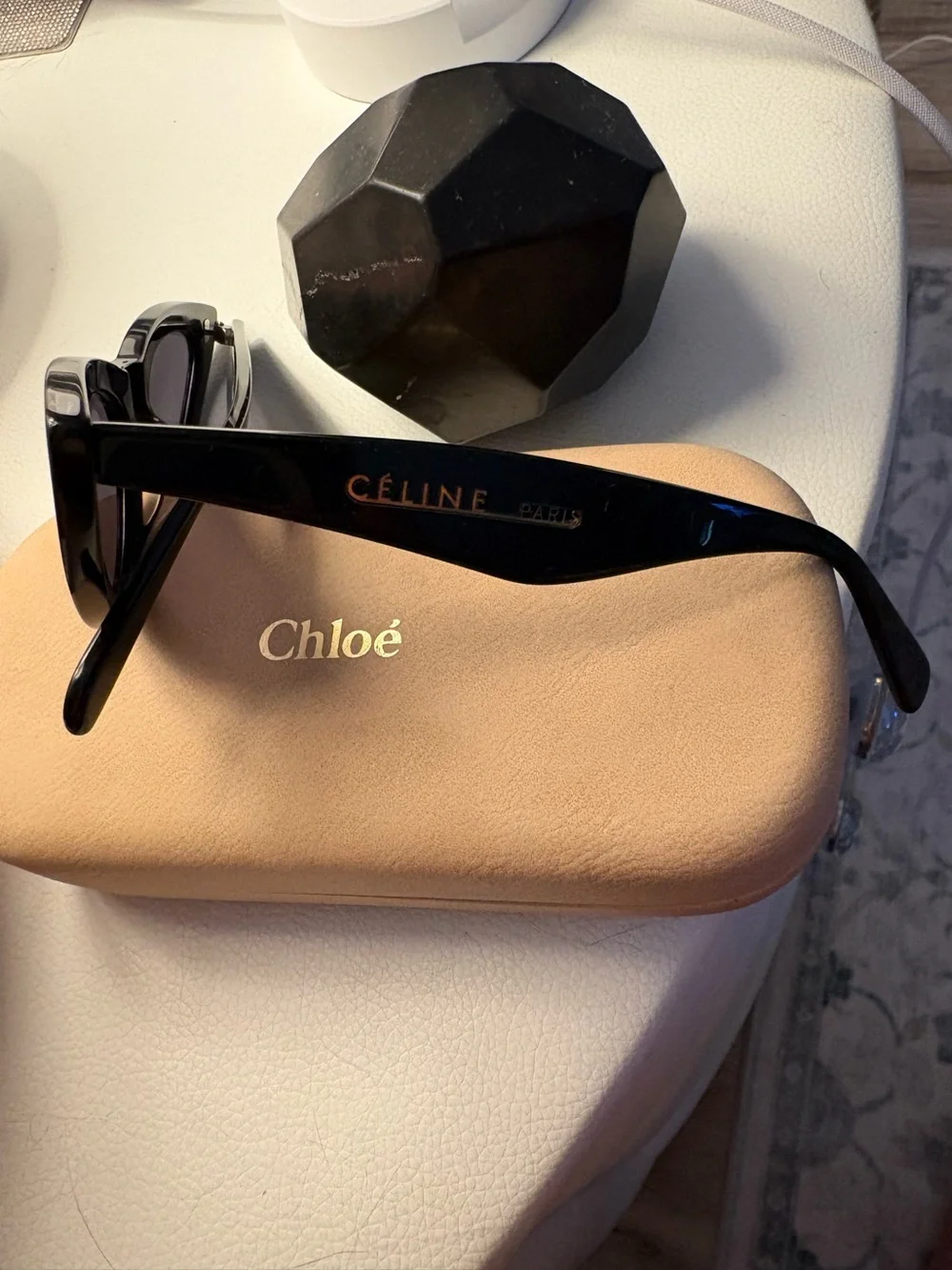 Celine Paris Black Cat-Eye Sunglasses brand new never used